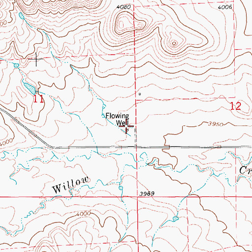 Topographic Map of 16N13E11DADA01 Well, MT