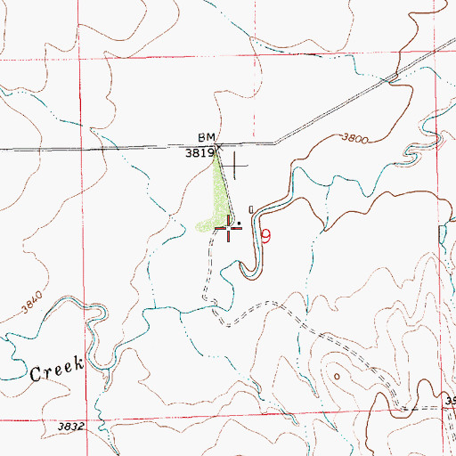 Topographic Map of 16N14E09BDD_01 Well, MT
