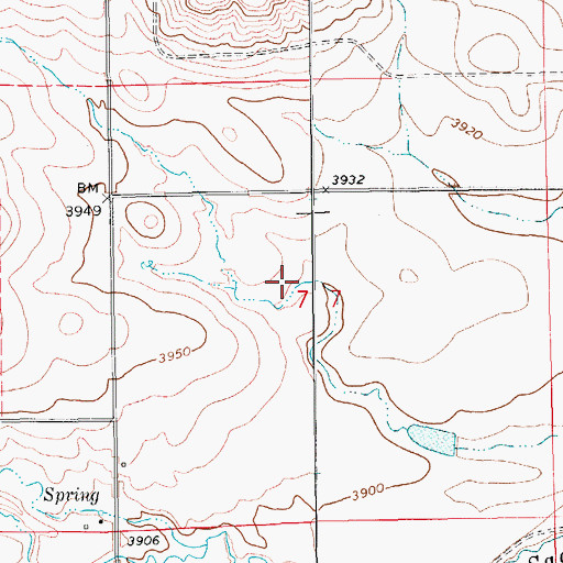 Topographic Map of 16N14E07BDDB01 Well, MT