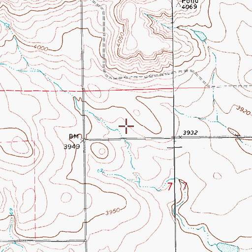 Topographic Map of 16N14E07BBDA01 Well, MT