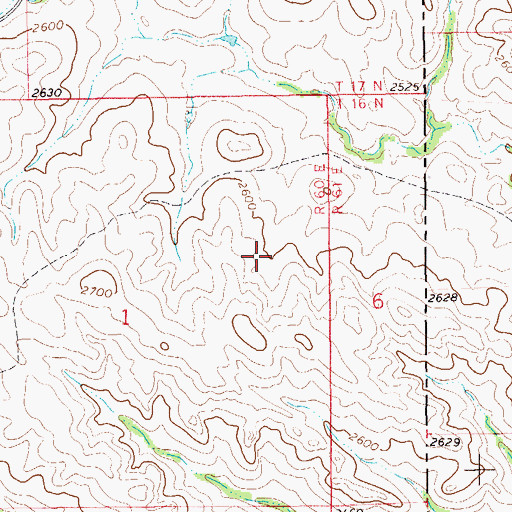 Topographic Map of 16N60E02DBC_01 Well, MT