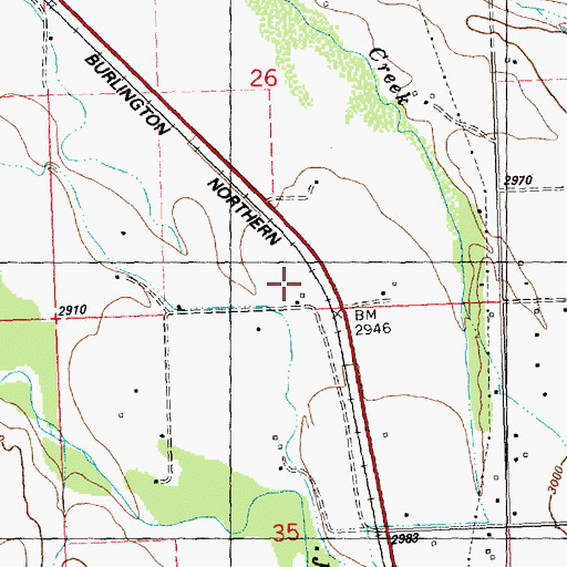 Topographic Map of 17N20W26DCC_01 Well, MT