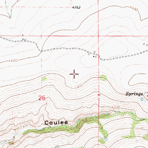 Topographic Map of 17N03E26AD__01 Well, MT