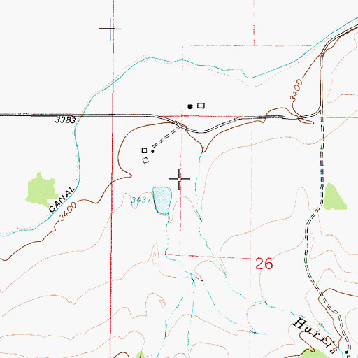 Topographic Map of 17N01W26B___01 Spring, MT