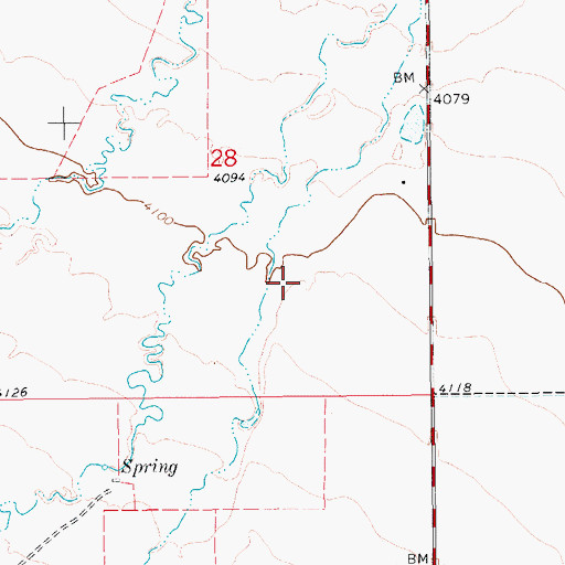 Topographic Map of 17N12E28DA__01 Well, MT