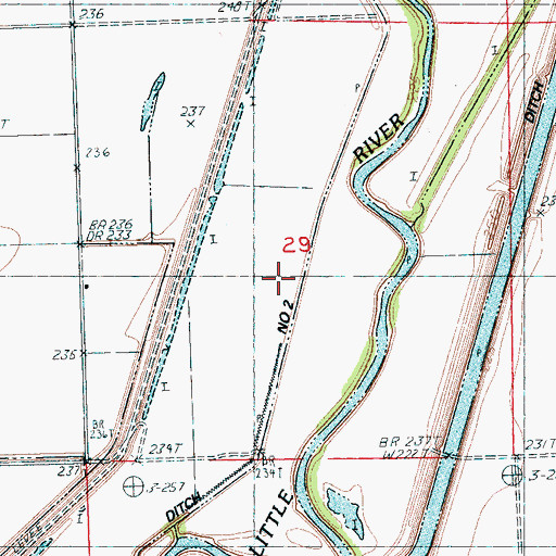 Topographic Map of Ditch Number 2, AR