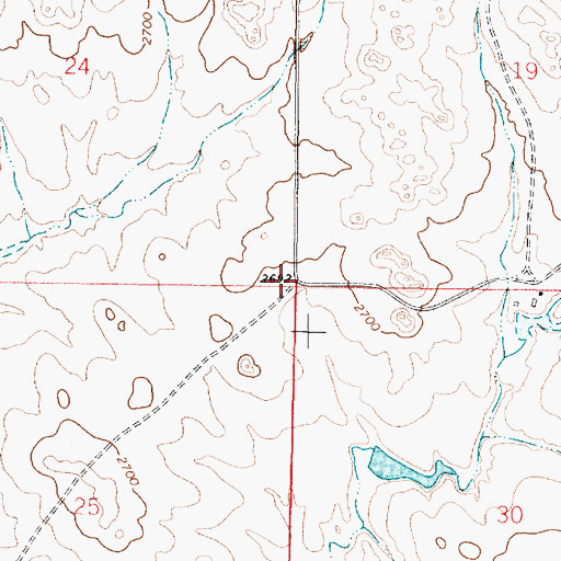Topographic Map of 17N44E24AAAA01 Well, MT