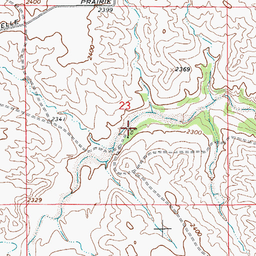 Topographic Map of 17N56E23DBCB01 Well, MT