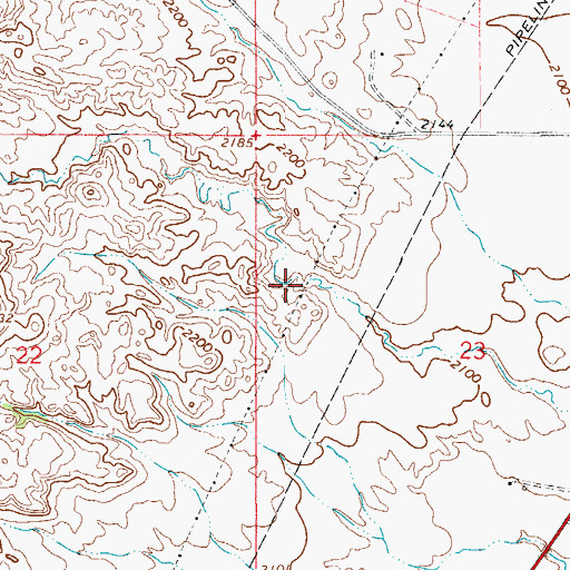 Topographic Map of 17N55E23BC__01 Well, MT