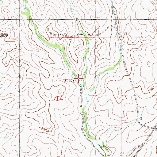Topographic Map of 17N59E14ACBD01 Well, MT