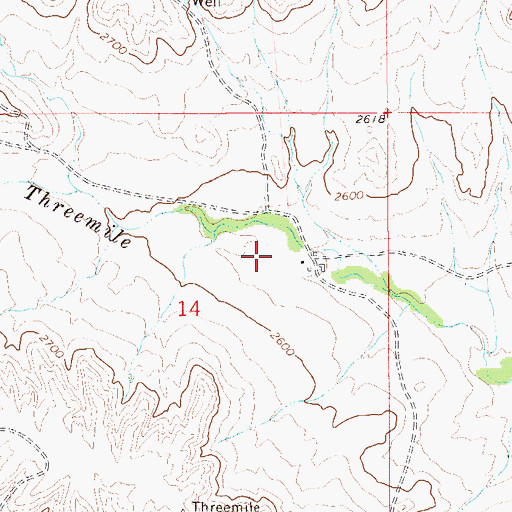 Topographic Map of 17N54E14ADBC01 Well, MT