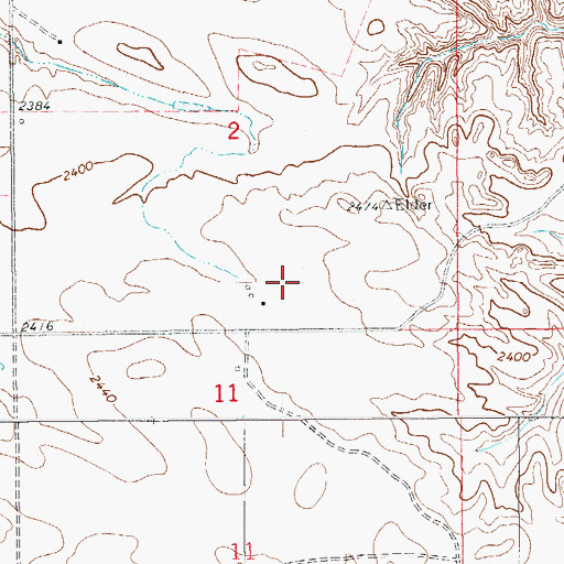 Topographic Map of 17N57E02DC__01 Well, MT