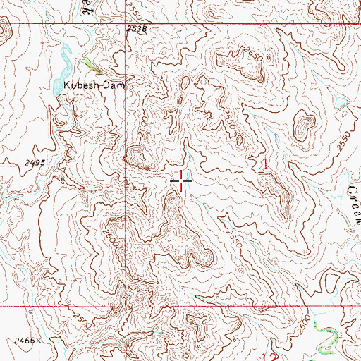 Topographic Map of 17N53E01CBAD01 Well, MT