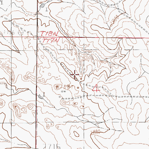Topographic Map of 17N45E04BDBB01 Well, MT