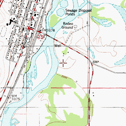 Topographic Map of 18N01W35D___02 Well, MT
