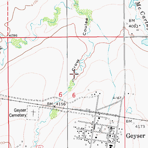 Topographic Map of 17N10E06AC__01 Well, MT