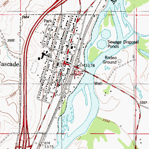Topographic Map of 18N01W35____01 Well, MT
