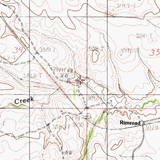 Topographic Map of 18N50E34DDA_01 Well, MT