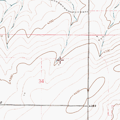 Topographic Map of 18N04E34A___01 Well, MT