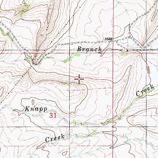 Topographic Map of 18N01W31A___02 Well, MT
