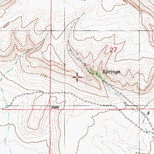 Topographic Map of 18N01W27C___04 Spring, MT