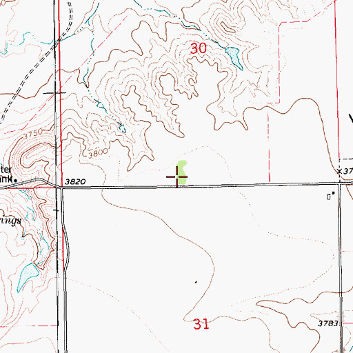 Topographic Map of 18N14E30CDD_01 Well, MT