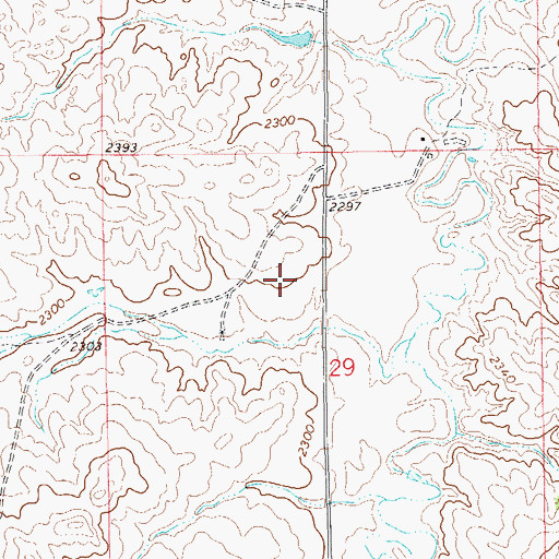 Topographic Map of 18N60E29BDCC01 Well, MT