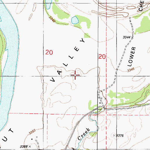 Topographic Map of 18N01E20D___01 Well, MT