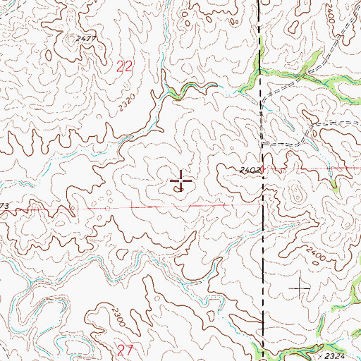 Topographic Map of 18N60E22DCCC01 Well, MT