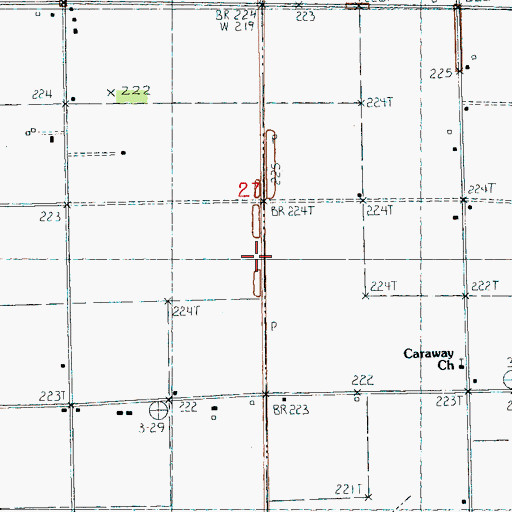 Topographic Map of Ditch Number 3, AR