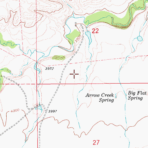 Topographic Map of 18N10E22CD__01 Spring, MT