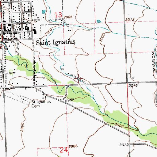 Topographic Map of 18N20W13DCCD01 Well, MT