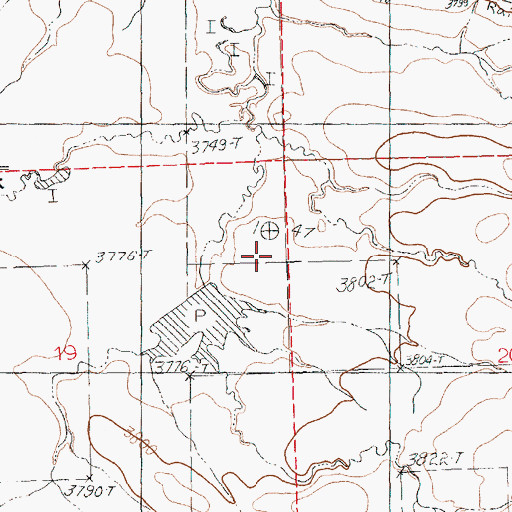 Topographic Map of 18N19E18DA__01 Well, MT