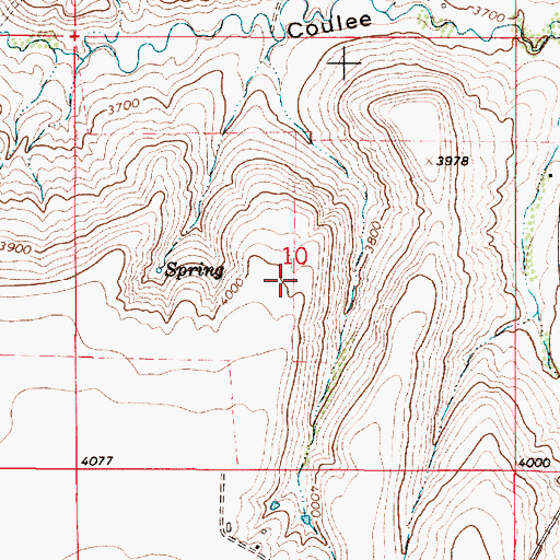 Topographic Map of 18N03E10____01 Well, MT