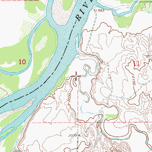 Topographic Map of 18N57E11DACB01 Well, MT