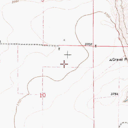 Topographic Map of 18N02E10A___01 Well, MT