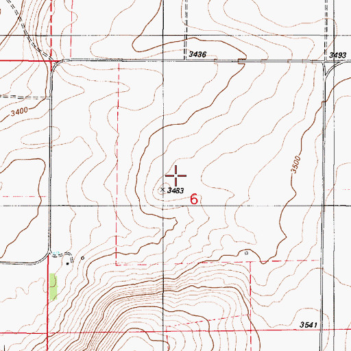 Topographic Map of 18N02E06____01 Well, MT