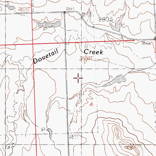 Topographic Map of 18N27E03BBB_01 Well, MT