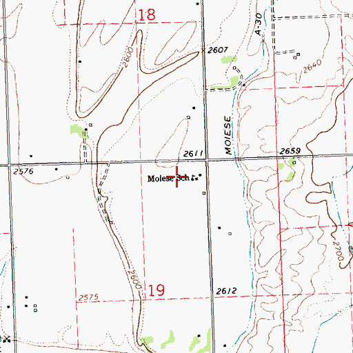 Topographic Map of 19N21W19ABA_01 Well, MT