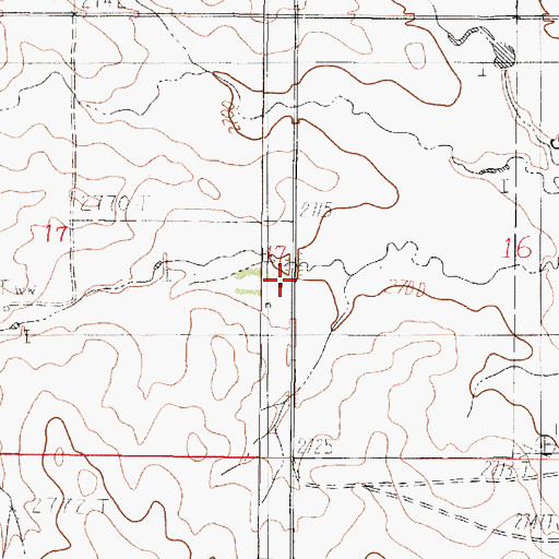 Topographic Map of 19N46E17DAAC01 Well, MT