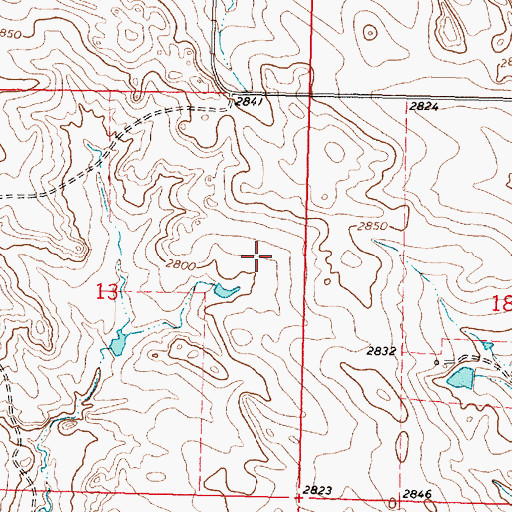 Topographic Map of 19N37E13ADDB01 Well, MT