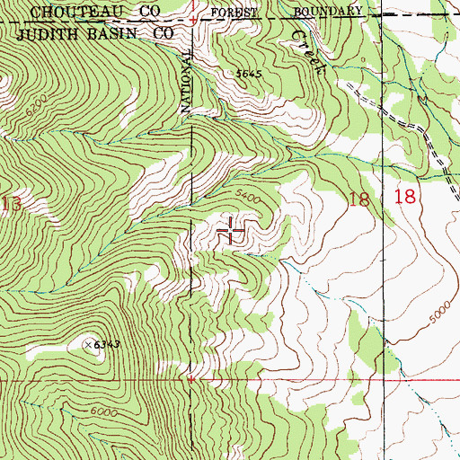 Topographic Map of 19N10E18CB__01 Spring, MT