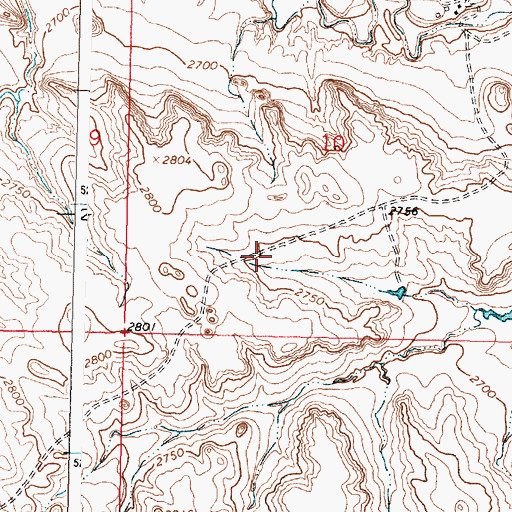 Topographic Map of 19N38E10CDBA01 Well, MT