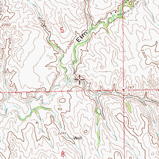 Topographic Map of 19N59E05DCDB01 Well, MT