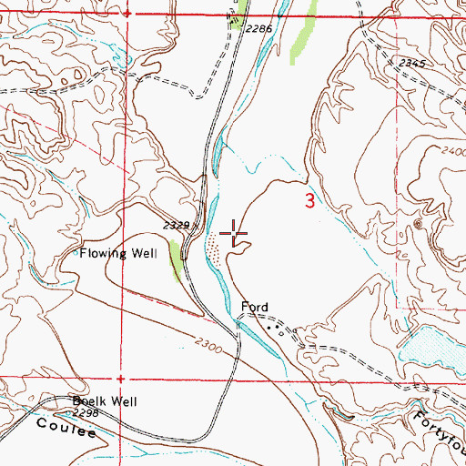 Topographic Map of 19N42E03C___01 Well, MT