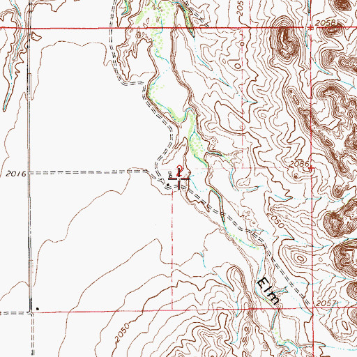 Topographic Map of 19N58E02DBBB01 Well, MT