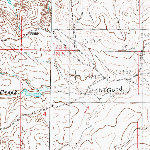 Topographic Map of 19N43E04BADD01 Well, MT