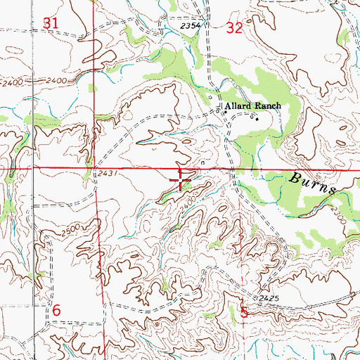 Topographic Map of 19N56E05BABA__ Spring, MT