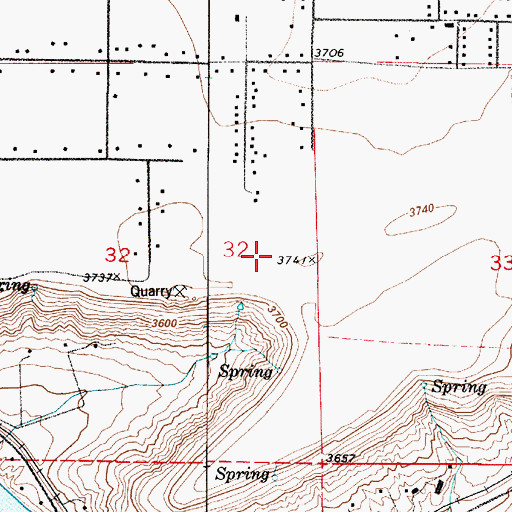 Topographic Map of 20N03E32ADDC01 Well, MT