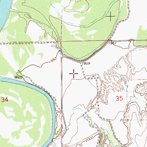 Topographic Map of 20N58E35BC__01 Well, MT